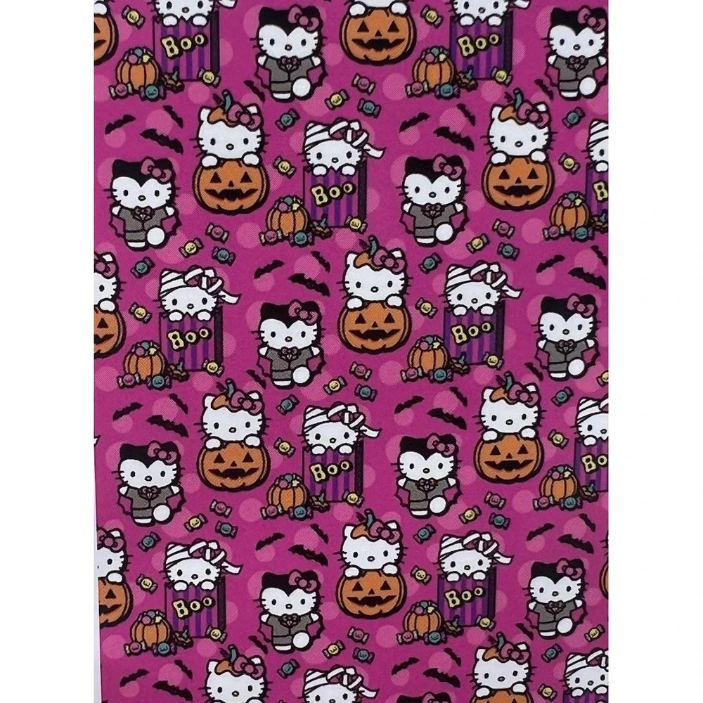 Hello Kitty Halloween Hot Pink Monster Meows Silk Plush Throw Blanket 50 X 70 🎃